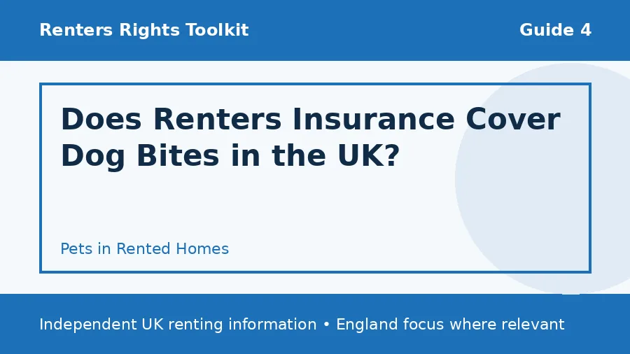 Does Renters Insurance Cover Dog Bites in the UK? guide illustration