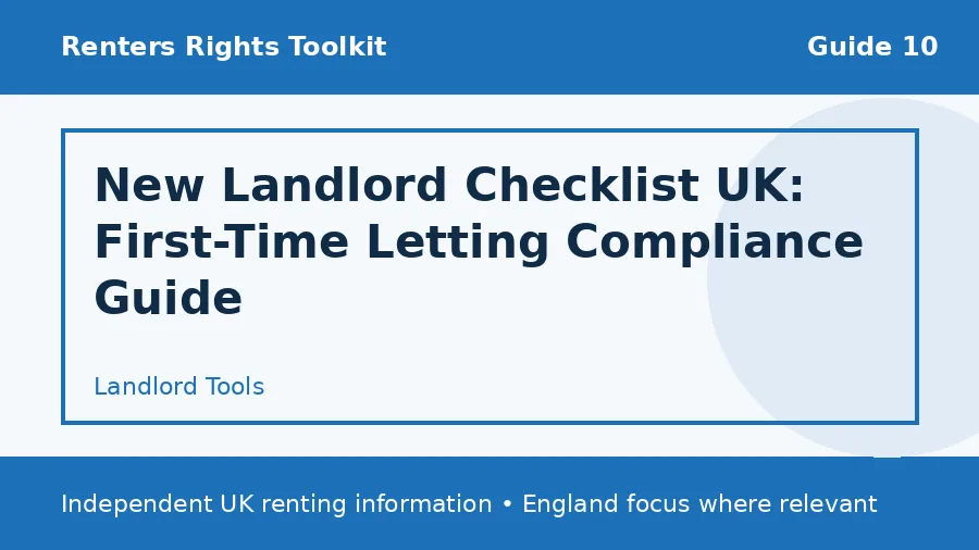 New Landlord Checklist UK: First-Time Letting Compliance Guide guide illustration