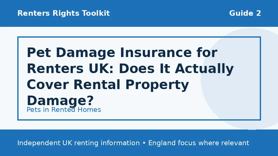 Pet Damage Insurance for Renters UK: Does It Actually Cover Rental Property Damage? guide illustration