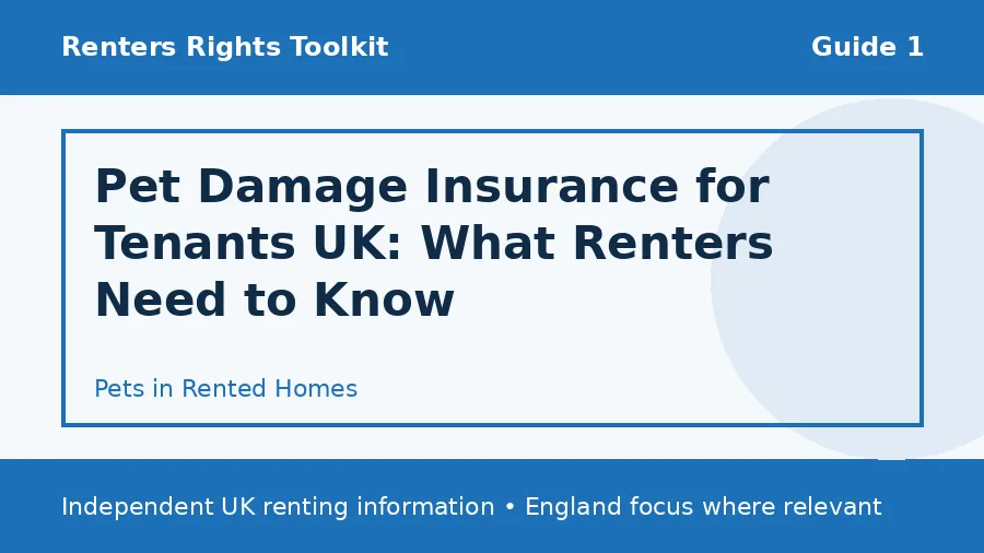 Pet Damage Insurance for Tenants UK: What Renters Need to Know guide illustration