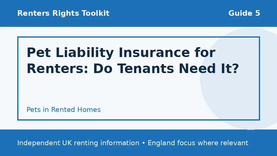 Pet Liability Insurance for Renters: Do Tenants Need It? guide illustration