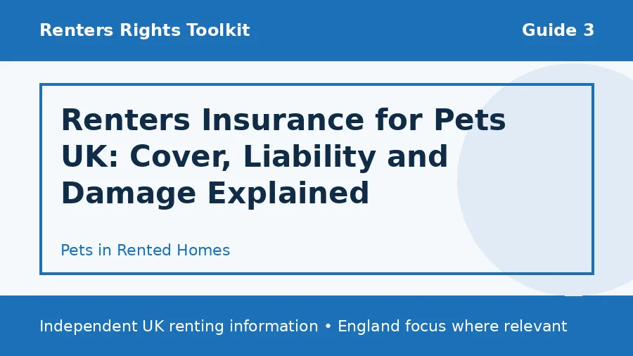 Renters Insurance for Pets UK: Cover, Liability and Damage Explained guide illustration