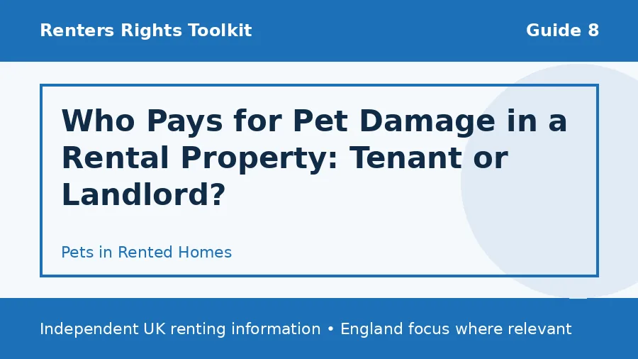 Who Pays for Pet Damage in a Rental Property: Tenant or Landlord? guide illustration