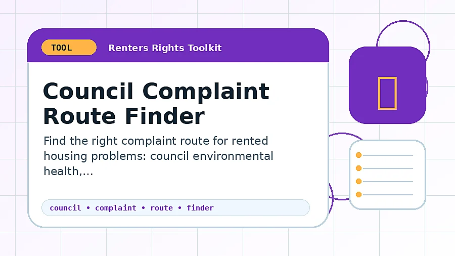 Council Complaint Route Finder tool illustration