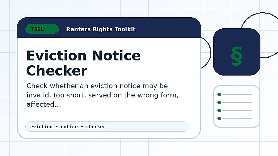 Eviction Notice Checker tool illustration